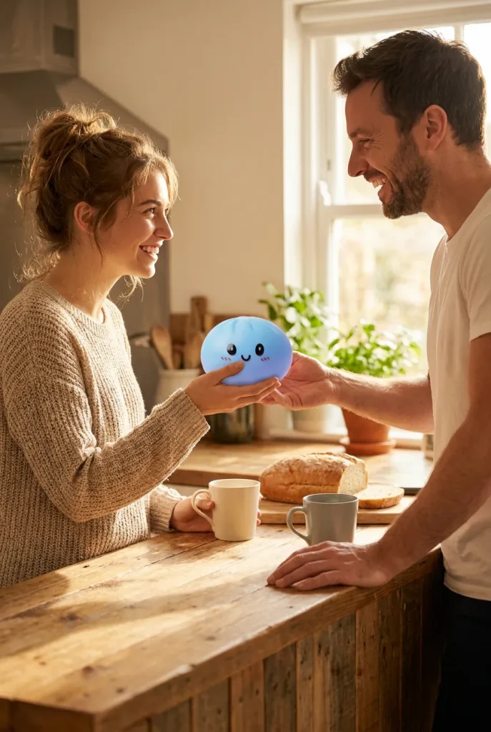 Dumpling Squishy Ozeanblau als Geschenkidee