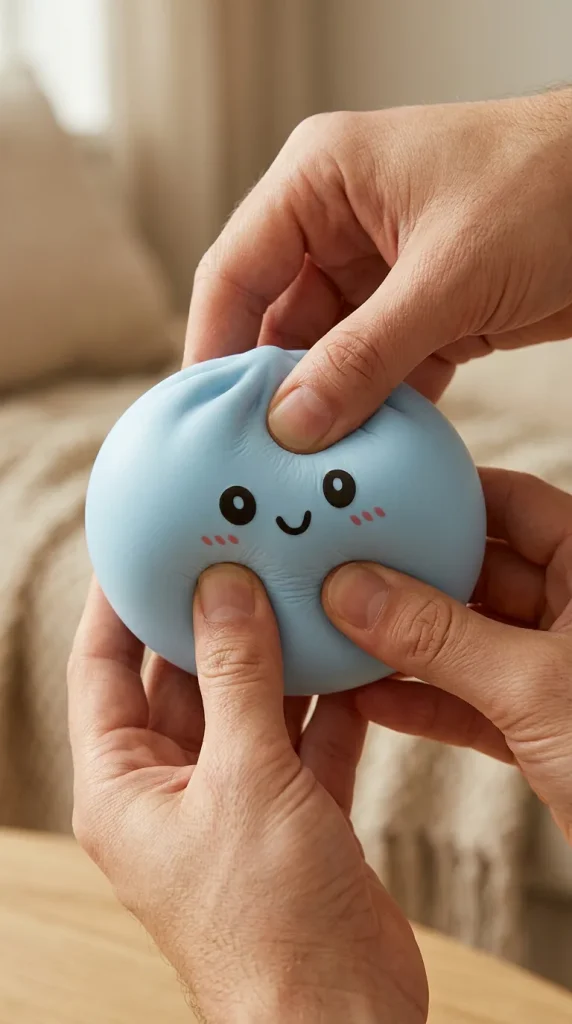 Dumpling Squishy Ozeanblau beim Drücken