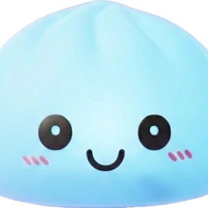 Dumpling Squishy Nachtlicht Blau Aurora beim Drücken, weiches Material
