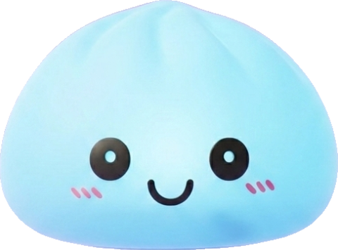 Dumpling Squishy Nachtlicht Blau Aurora beim Drücken, weiches Material