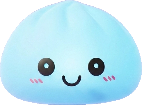 Dumpling Squishy Nachtlicht Blau Aurora beim Drücken, weiches Material