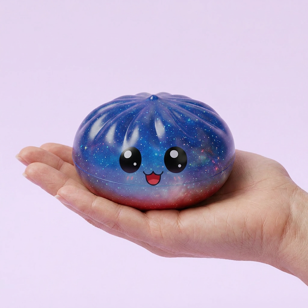 Mystery Dumpling Squishy Charmant Überraschung in der Hand gehalten, echte Größe