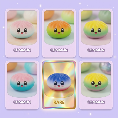 Mystery Dumpling Squishy Charmant Überraschung beim Drücken, weiches Material