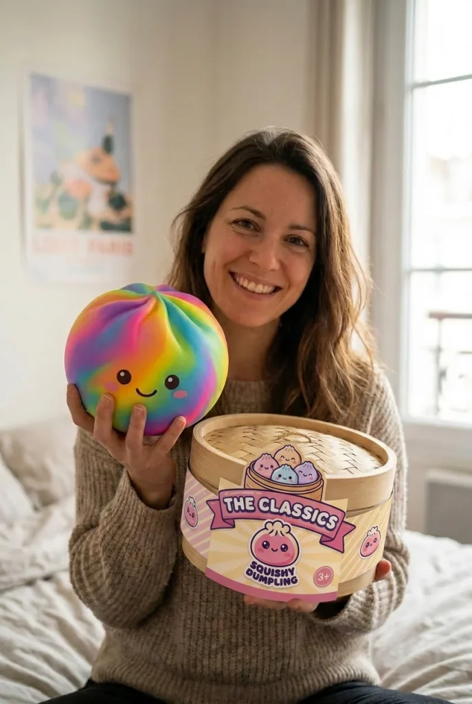 Rainbow Dumpling Squishy Regenbogen-Mystery mit seiner Box