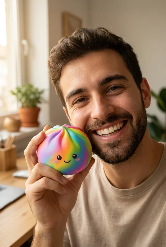 Rainbow Dumpling Squishy Regenbogen-Mystery im Alltag