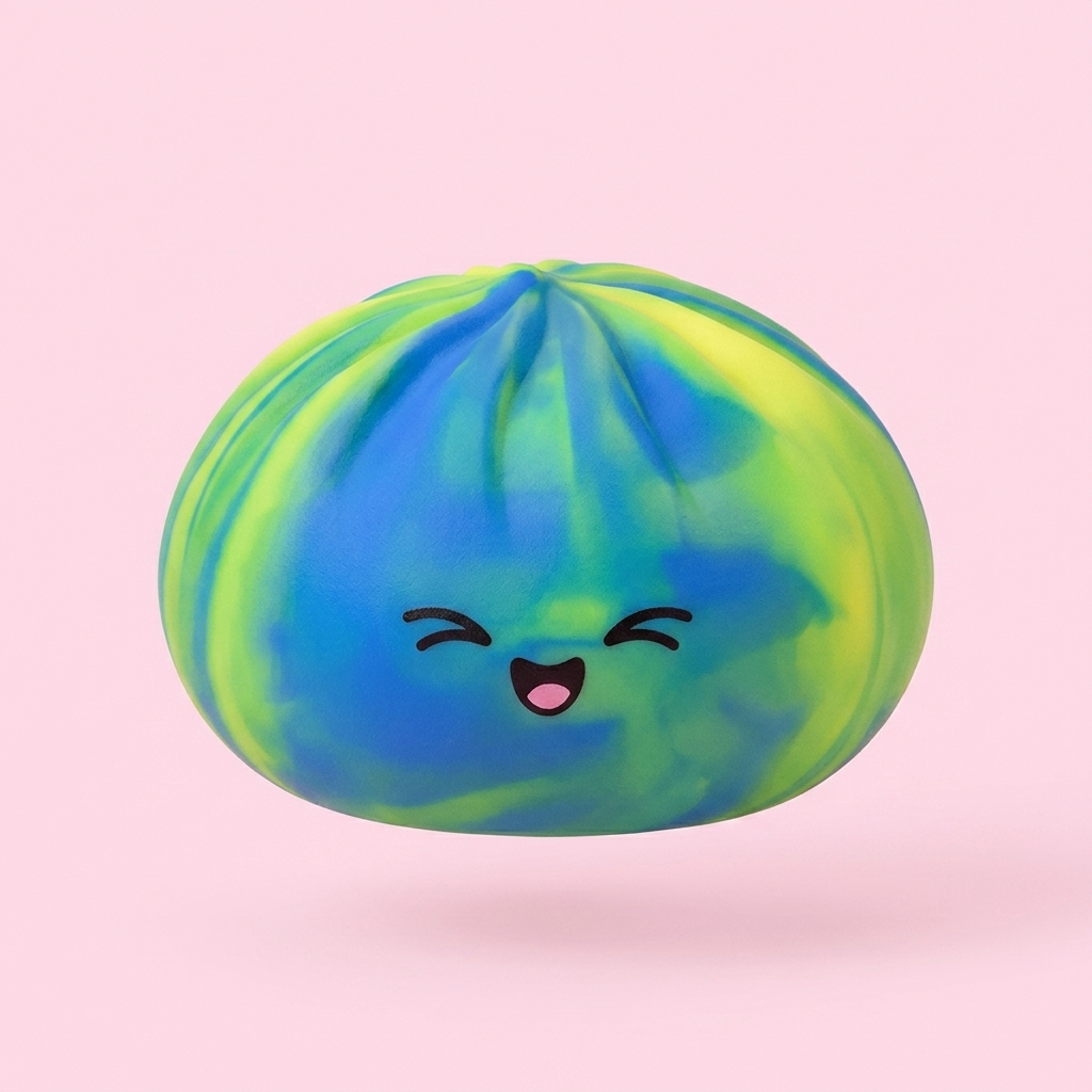 Rainbow Dumpling Squishy Regenbogen-Mystery beim Drücken, weiches Material