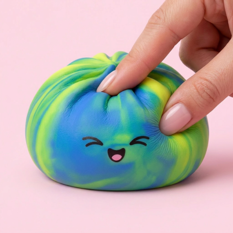 Rainbow Dumpling Squishy Regenbogen-Mystery beim Drücken, weiches Material