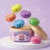 Dumpling Squishy Bun Mystery mit Bambuskorb beim Drücken, weiches Material