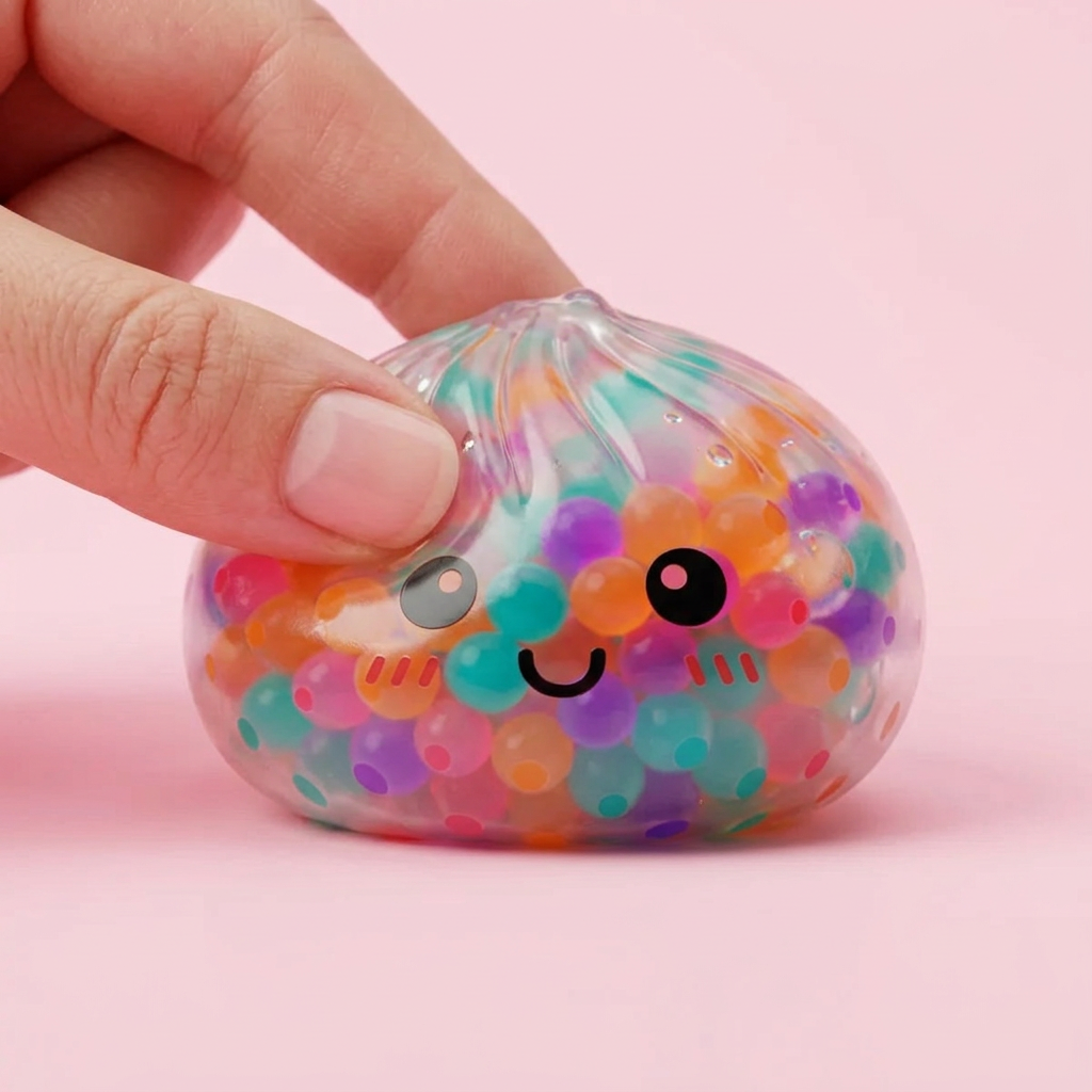 Squishy Dumpling Bunt Soft Bubbles Design beim Drücken, weiches Material