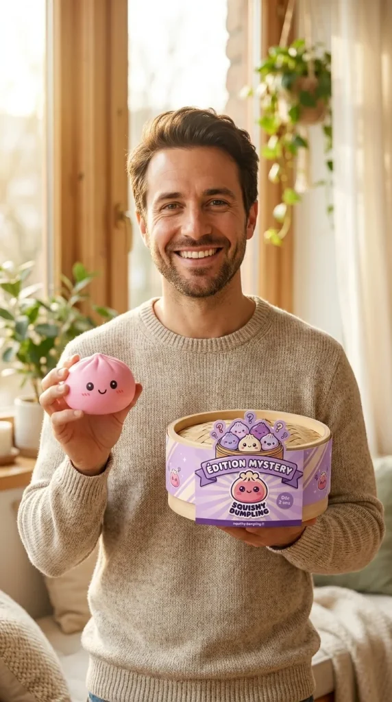 Squishy Dumpling Mystery Box Überraschung mit seiner Box