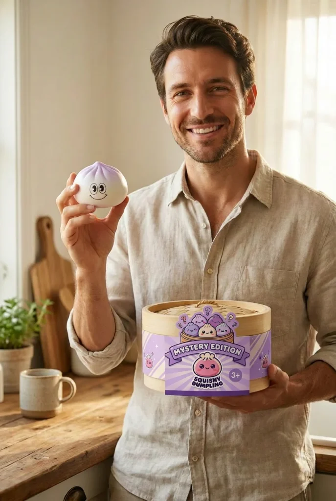 Dumpling Squishy Mystery Bun Überraschung mit seiner Box