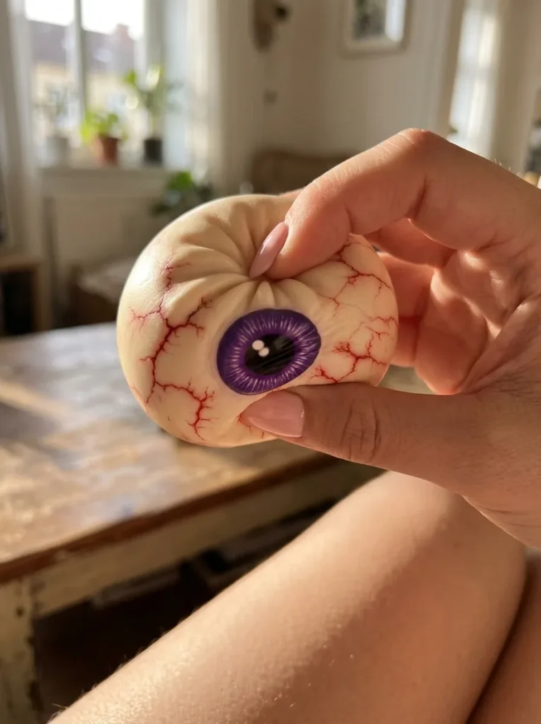 Dumpling Squishy Auge Halloween Gruselig beim Drücken