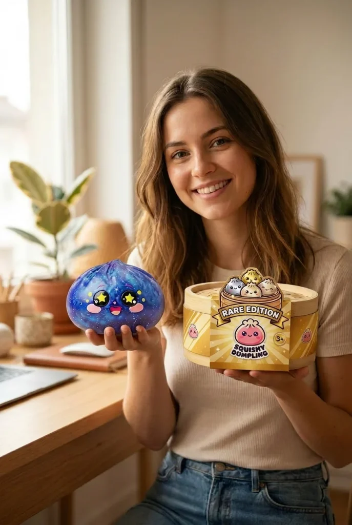 Galaxy Dumpling Squishy Sternenhimmel mit seiner Box