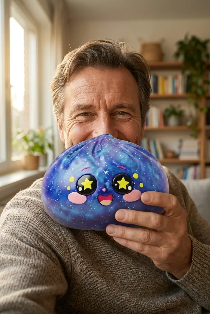 Galaxy Dumpling Squishy Sternenhimmel im Alltag
