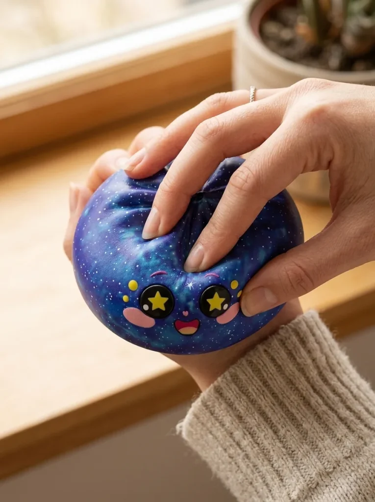 Galaxy Dumpling Squishy Sternenhimmel beim Drücken
