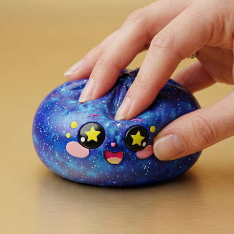 Galaxy Dumpling Squishy Sternenhimmel beim Drücken, weiches Material