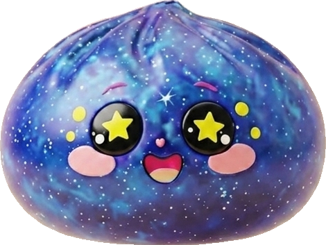 Galaxy Dumpling Squishy Sternenhimmel beim Drücken, weiches Material