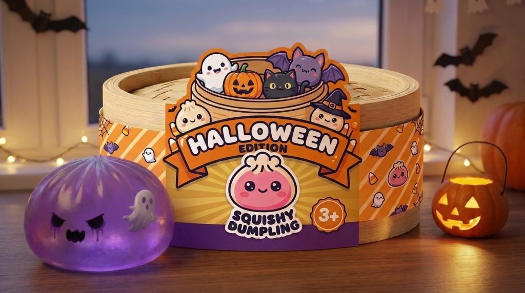 Squishy Dumpling Geist Boo in seiner kawaii Umgebung