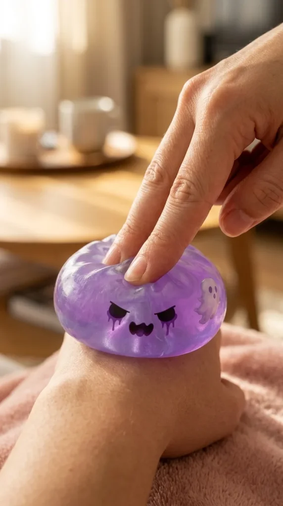 Squishy Dumpling Geist Boo beim Drücken