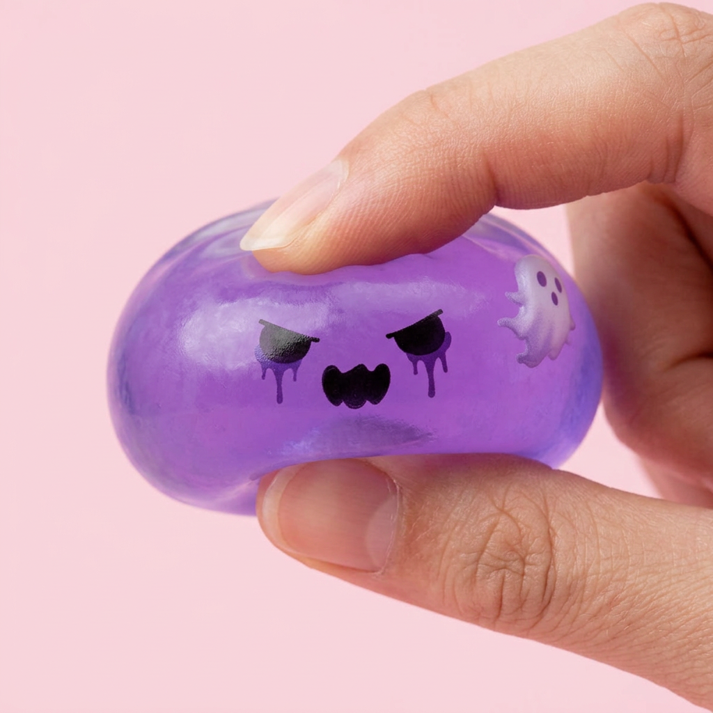 Squishy Dumpling Geist Boo — slow-rise Effekt, der Schaum federt langsam zurück