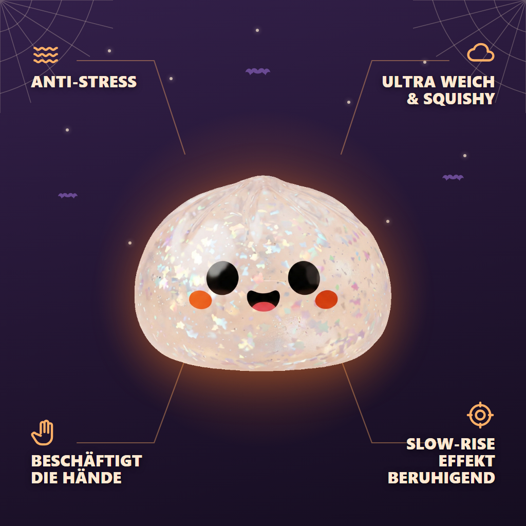 Squishy Dumpling Geist Halloween Glitter — seine Vorteile