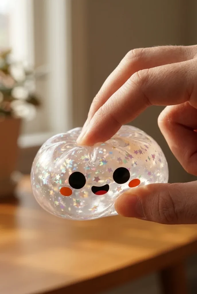 Squishy Dumpling Geist Halloween Glitter beim Drücken