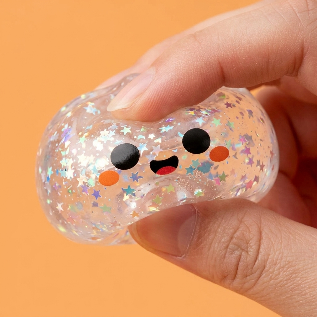 Squishy Dumpling Geist Halloween Glitter — slow-rise Effekt, der Schaum federt langsam zurück