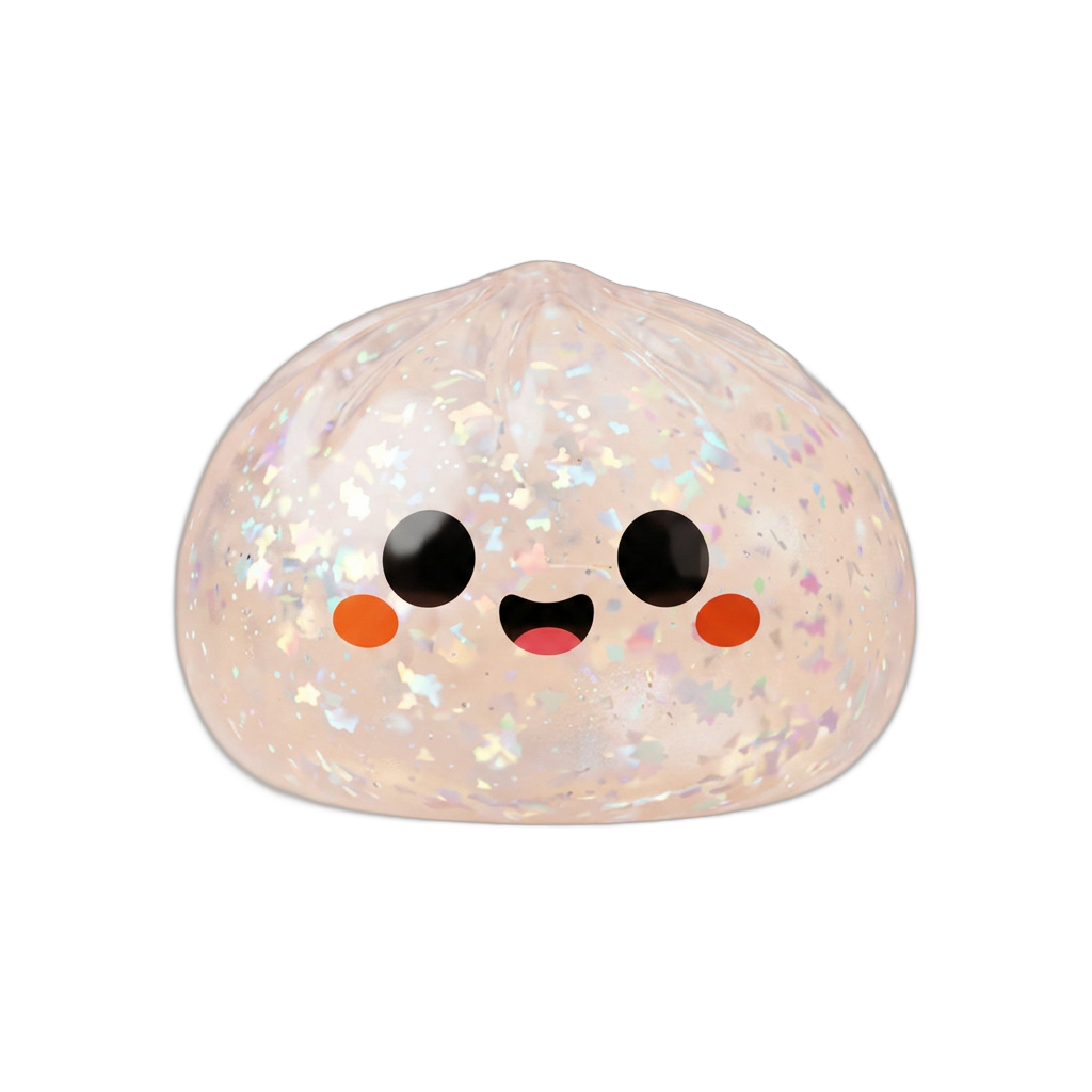 Squishy Dumpling Geist Halloween Glitter beim Drücken, weiches Material