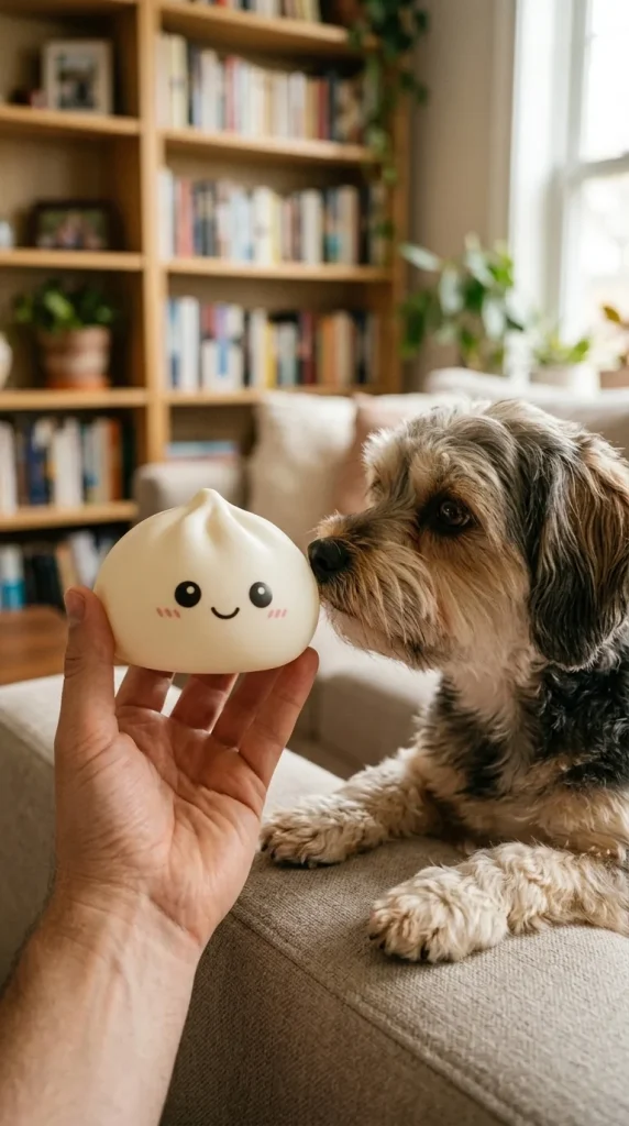 Giant Dumpling Squishy XXL Plüschkissen mit einem Kuscheltier