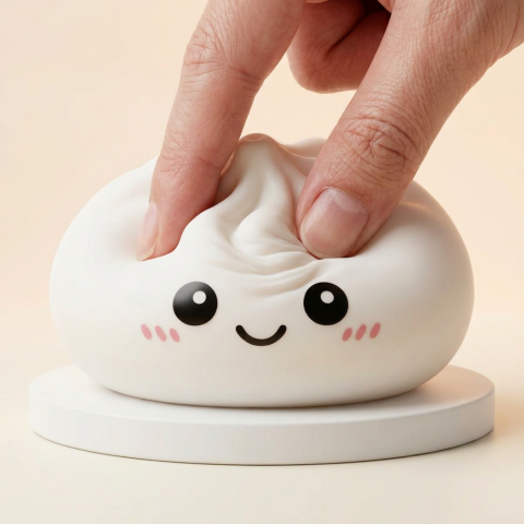Giant Dumpling Squishy XXL Plüschkissen beim Drücken, weiches Material