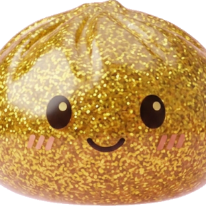 Glitter Dumpling Squishy Gold Luxus beim Drücken, weiches Material