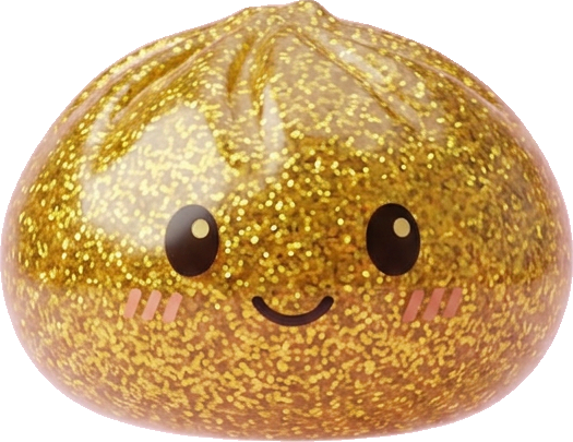 Glitter Dumpling Squishy Gold Luxus beim Drücken, weiches Material