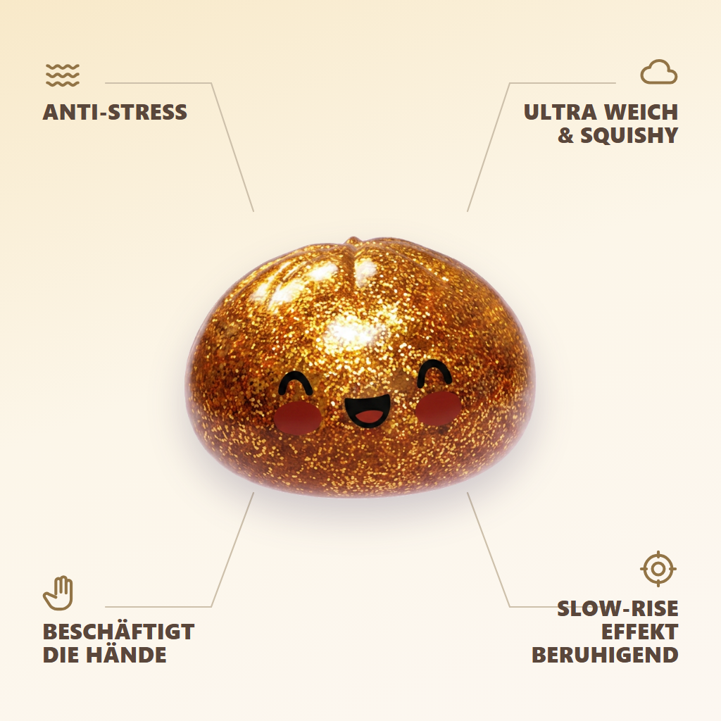 Dumpling Squishy Glitter Or Gold – Einzigartiges Schatzstück — seine Vorteile