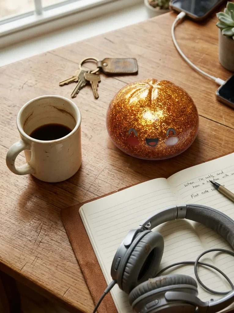 Dumpling Squishy Glitter Or Gold – Einzigartiges Schatzstück auf dem Schreibtisch