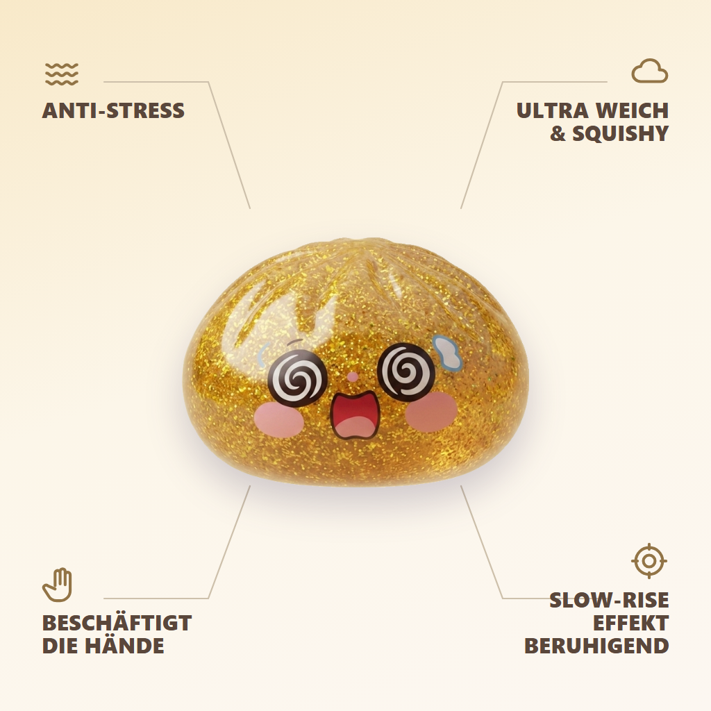 Gold Dumpling Squishy Glücksbringer — seine Vorteile