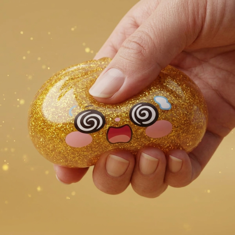 Gold Dumpling Squishy Glücksbringer — slow-rise Effekt, der Schaum federt langsam zurück