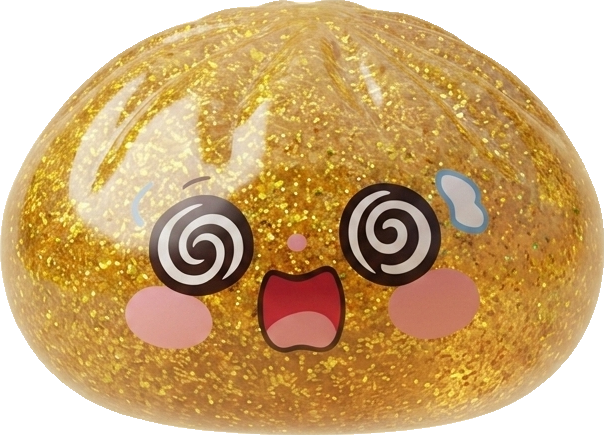 Gold Dumpling Squishy Glücksbringer beim Drücken, weiches Material