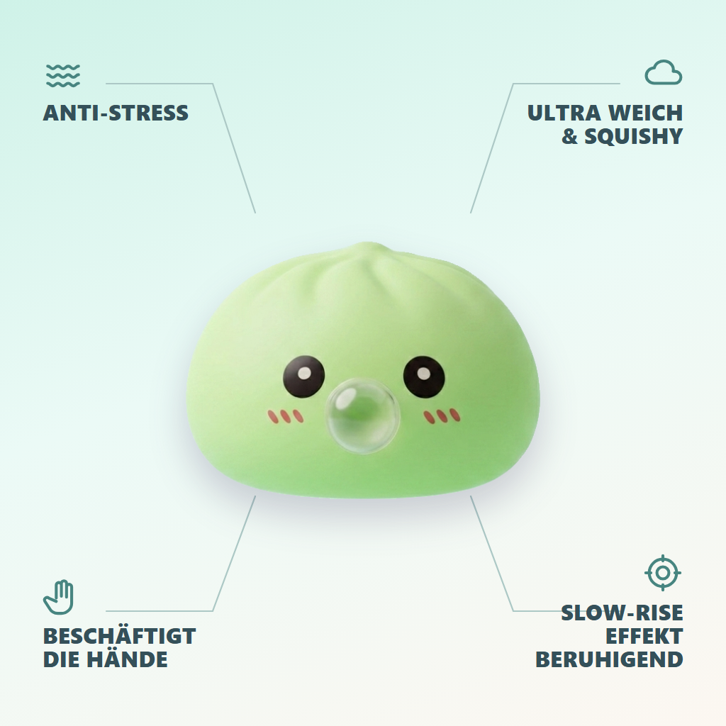Dumpling Squishy Grün Frisch mit Bambuskorb — seine Vorteile