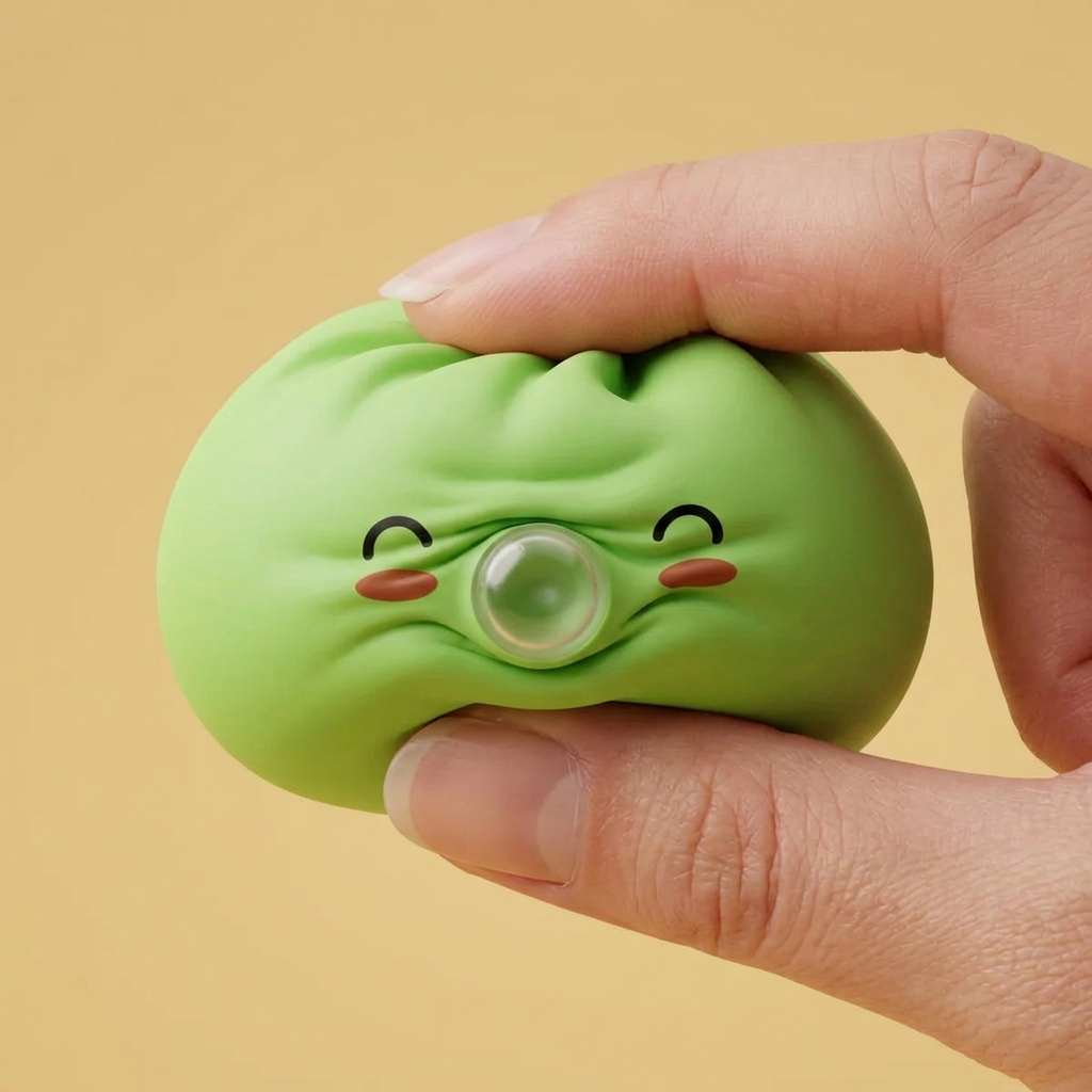 Dumpling Squishy Matcha Grün Rare Blow beim Drücken, weiches Material