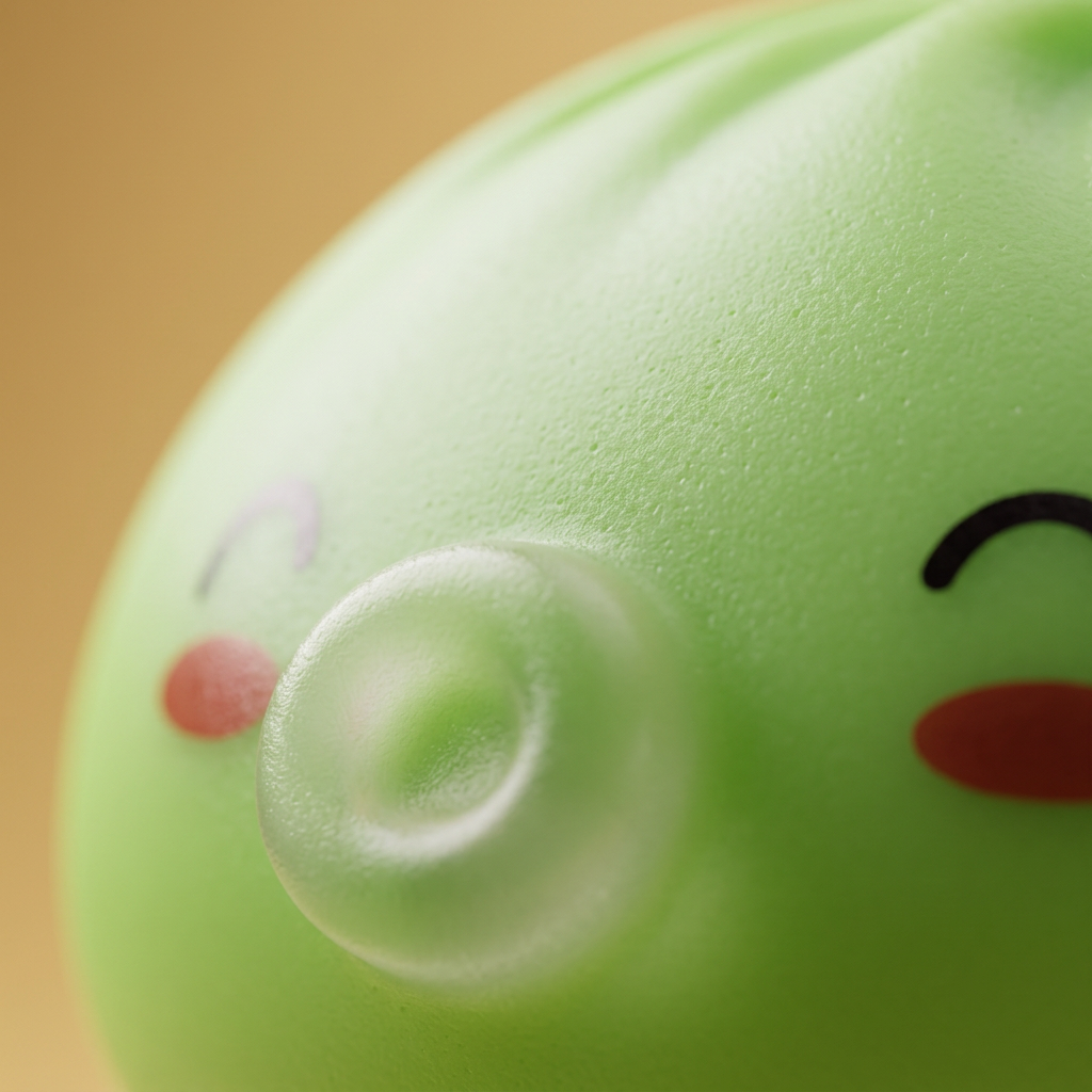 Dumpling Squishy Matcha Grün Rare Blow — Makro-Nahaufnahme der Textur