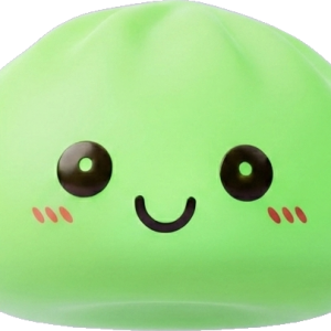 Dumpling Squishy Nachtlicht Grün Leuchtend beim Drücken, weiches Material