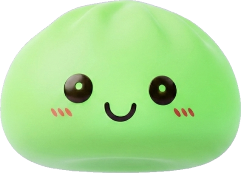 Dumpling Squishy Nachtlicht Grün Leuchtend beim Drücken, weiches Material