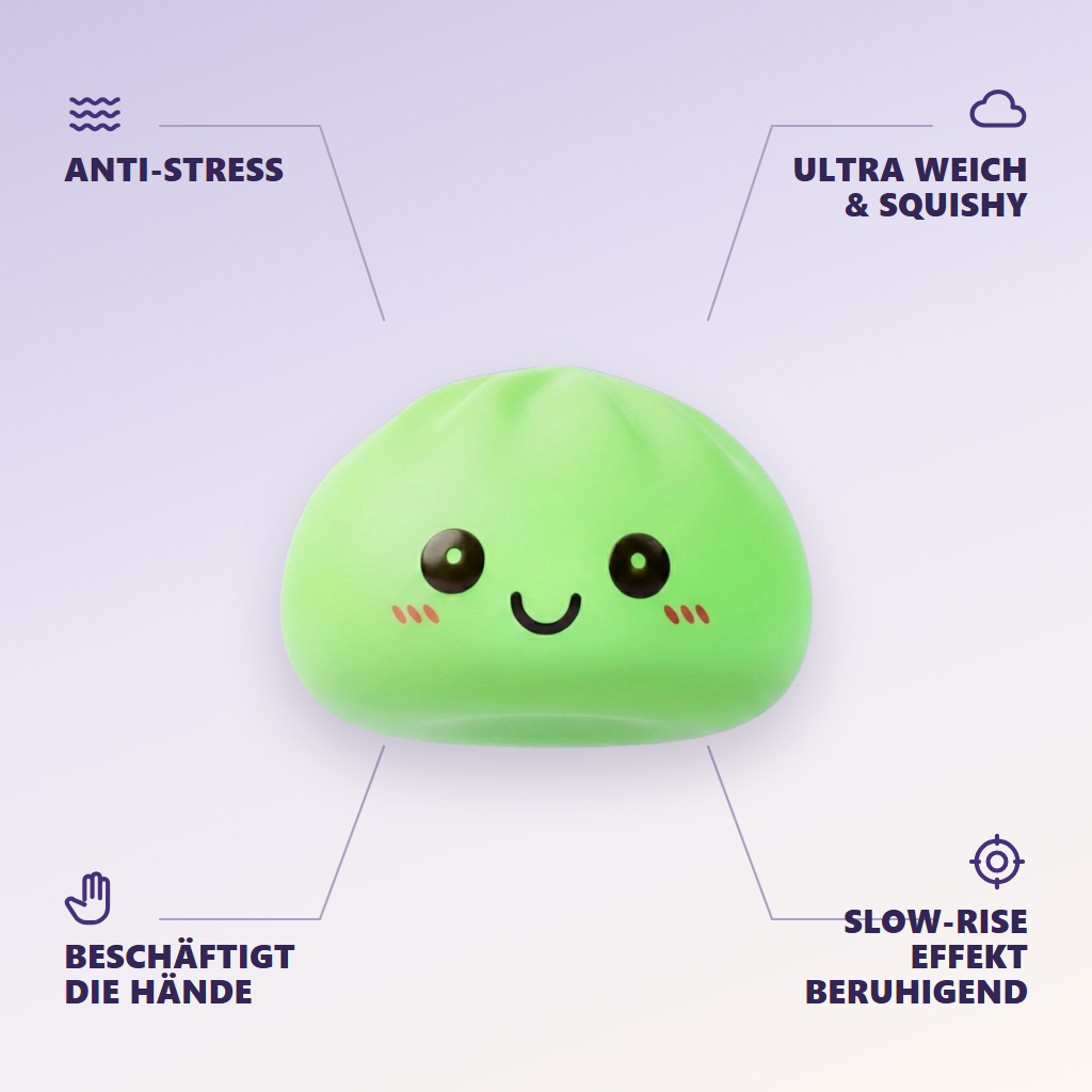 Dumpling Squishy Nachtlicht Grün Leuchtend — seine Vorteile
