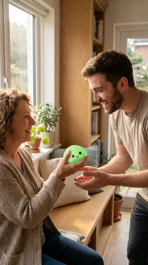 Dumpling Squishy Nachtlicht Grün Leuchtend als Geschenkidee