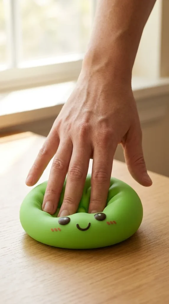 Dumpling Squishy Nachtlicht Grün Leuchtend beim Drücken