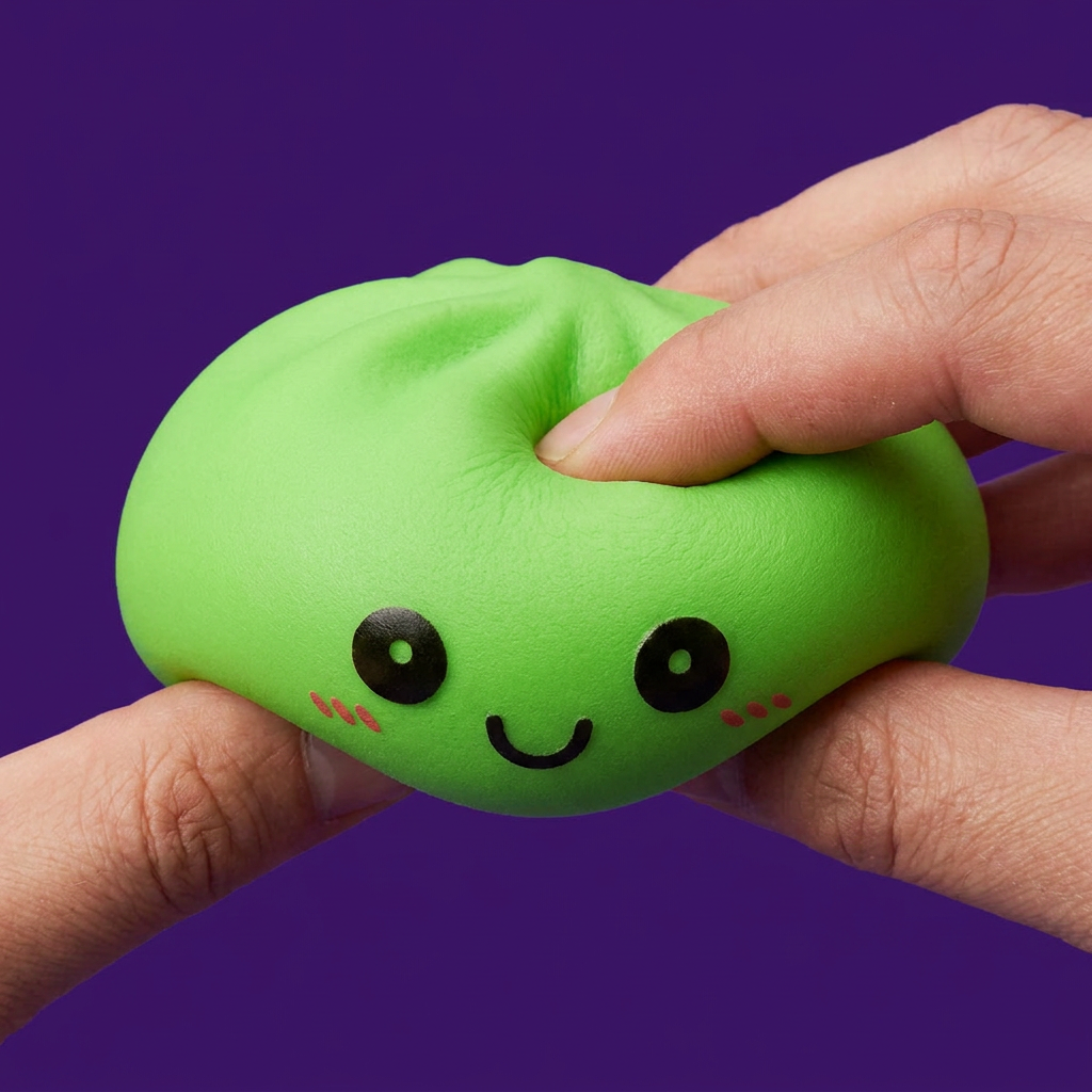 Dumpling Squishy Nachtlicht Grün Leuchtend — slow-rise Effekt, der Schaum federt langsam zurück