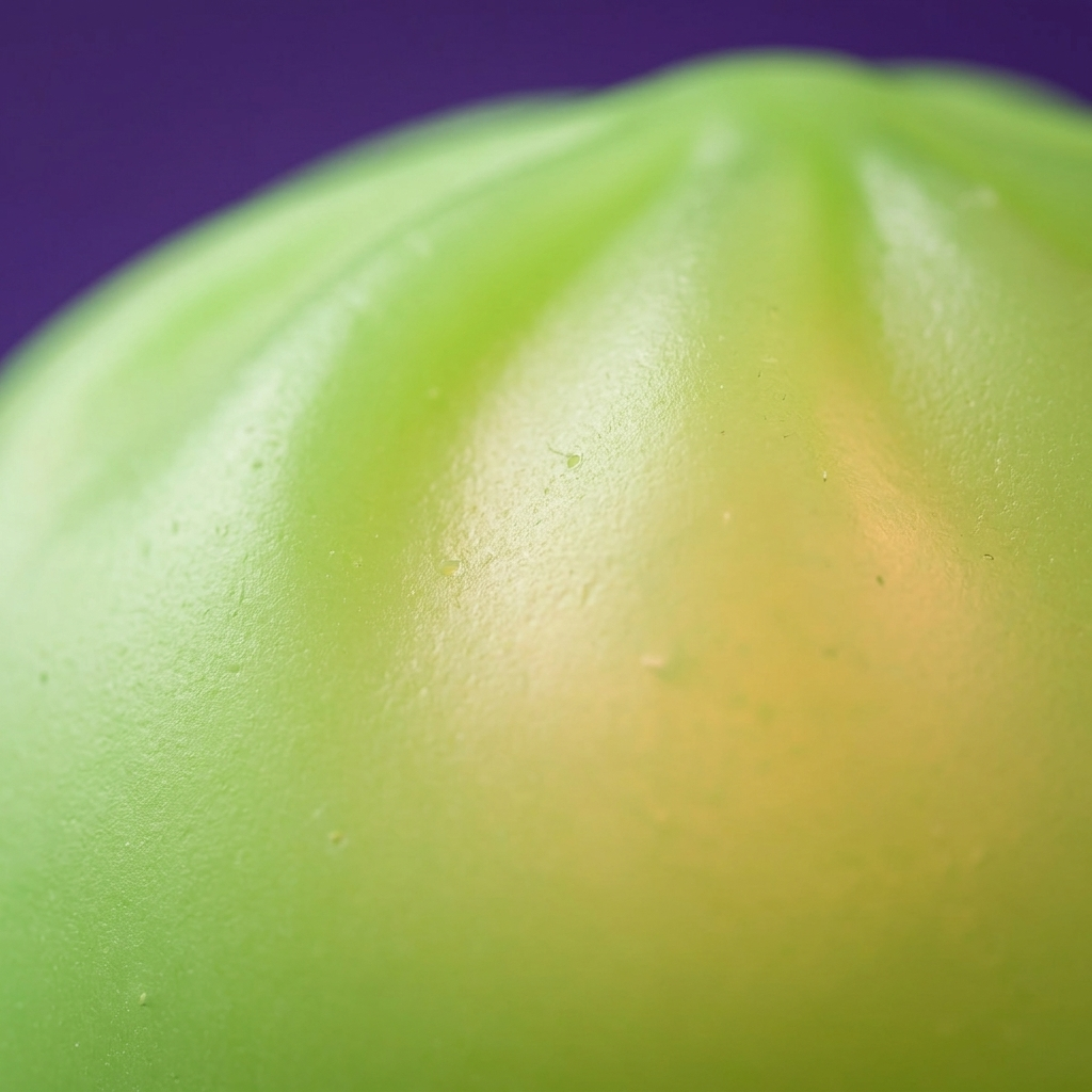 Dumpling Squishy Nachtlicht Grün Leuchtend — Makro-Nahaufnahme der Textur