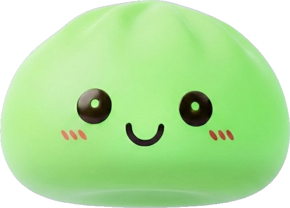 Dumpling Squishy Nachtlicht Grün Leuchtend beim Drücken, weiches Material