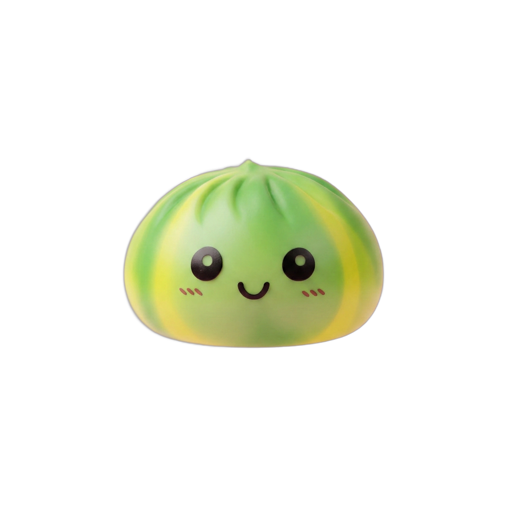 Tie Dye Dumpling Squishy Grün-Wirbel beim Drücken, weiches Material