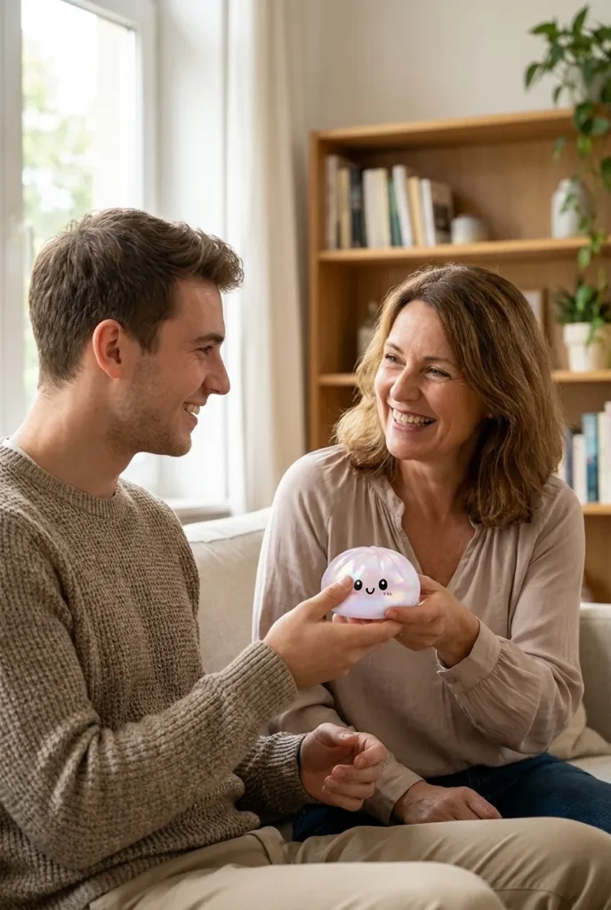Dumpling Squishy Holographique Regenbogenschimmer als Geschenkidee